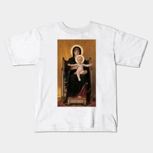 Virgin and Child by William-Adolphe Bouguereau Kids T-Shirt